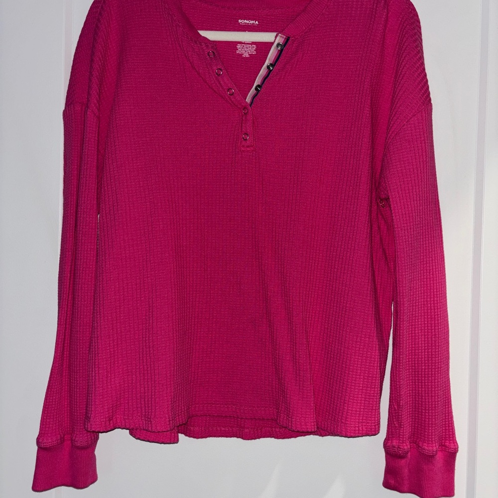 Sonoma Women's Fuchsia Long Sleeve Top